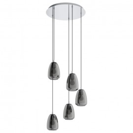 Eglo-Alobrase pendant light 540mm 5 lights-Chrome 